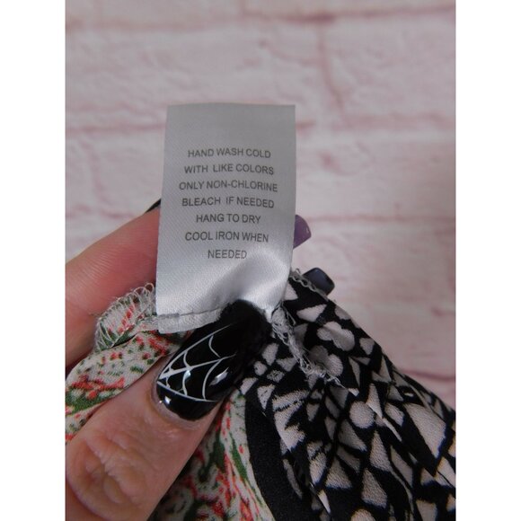 DR2 Boho Peasant Blouse Vintage Style Crochet Floral Print Top M - Picture 12 of 12